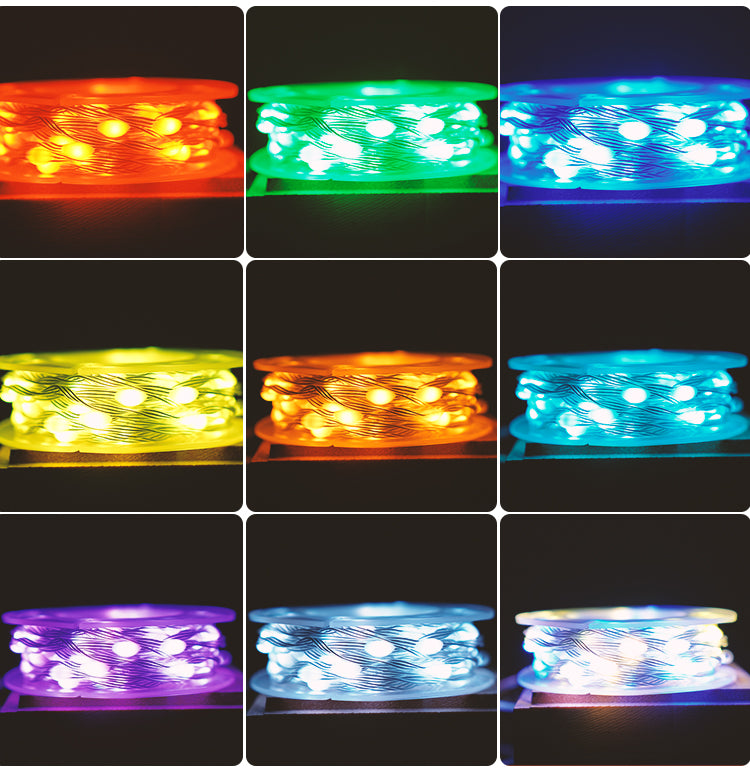 20M fairy lights smart christmas tree USB Customized Flash Outdoor Holiday Lighting led light wedding decoration rgb led string