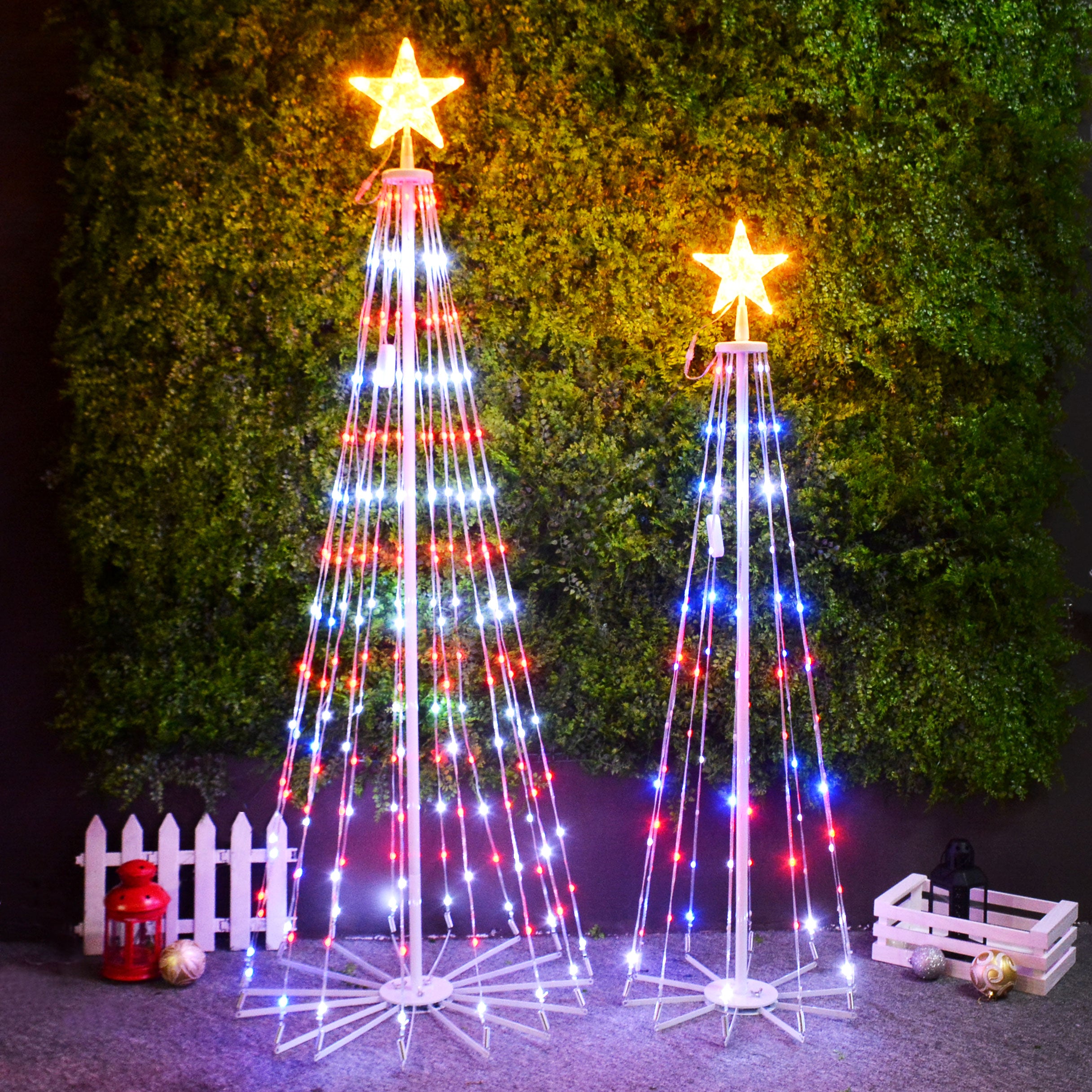 Smart Christmas Cone Tree LED Light, 6ft 265 LED Music Sync with