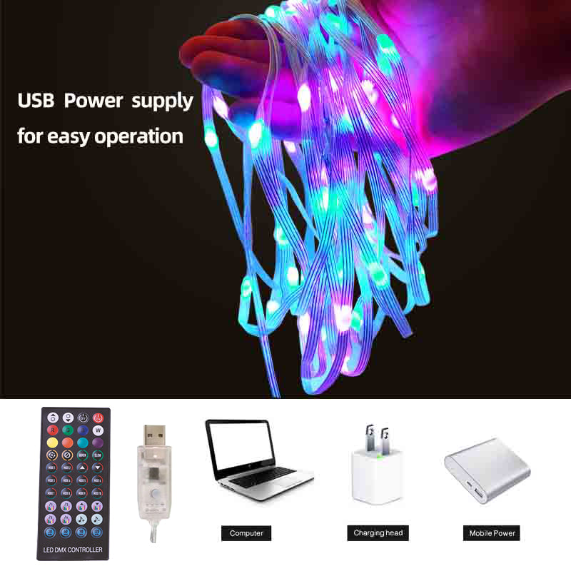 20M fairy lights smart christmas tree USB Customized Flash Outdoor Holiday Lighting led light wedding decoration rgb led string