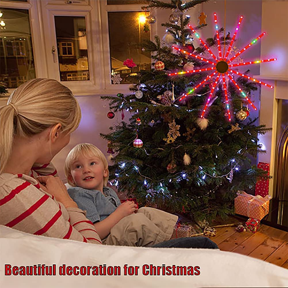 RGB Fireworks Led Lights, 96LEDS Dream Color Firework Lights with Remote Control，Starburst Lights for Bedroom Decorations, Christmas, Party, Bar, Dorm, Wall