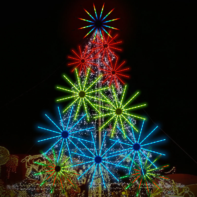 RGB Fireworks Led Lights, 96LEDS Dream Color Firework Lights with Remote Control，Starburst Lights for Bedroom Decorations, Christmas, Party, Bar, Dorm, Wall